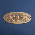 Brass Elephant Shivling Plate Wall Hanging (4.5 Inch) Vedansh Craft