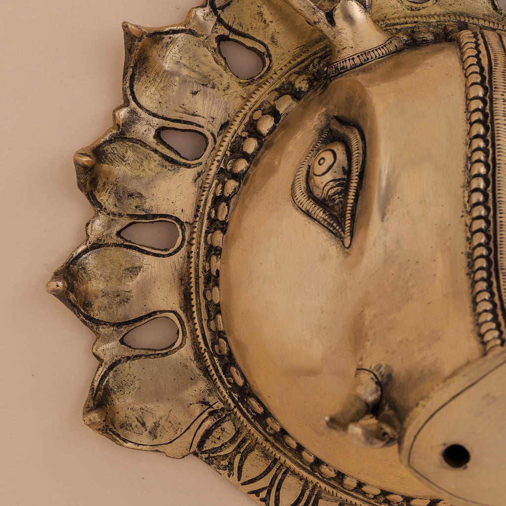 Brass Varaha Head Wall Hanging (9 Inch) Vedansh Craft