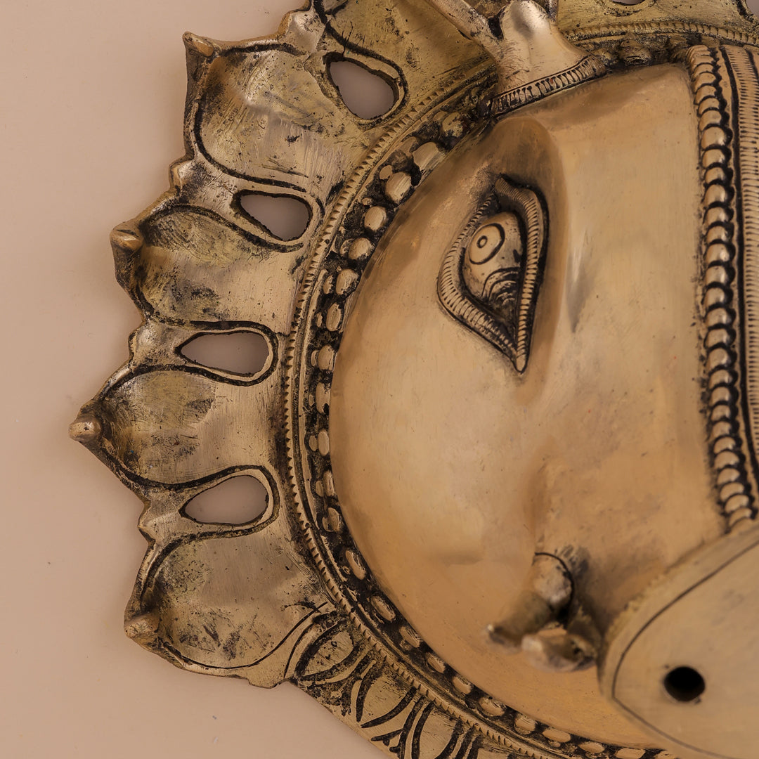 Brass Varaha Head Wall Hanging (9 Inch) Vedansh Craft