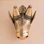 Brass Nandi Head Wall Decor (10 Inch) Vedansh Craft