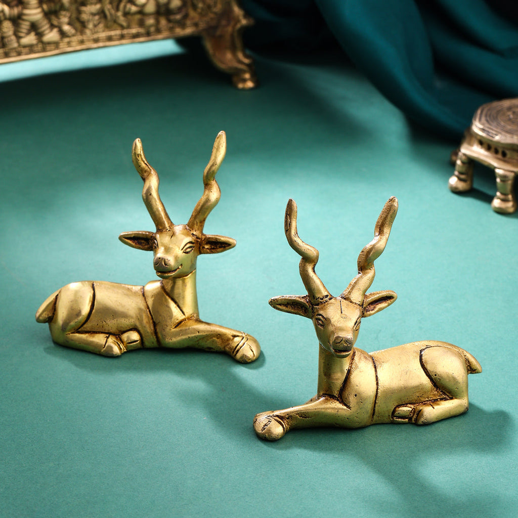 Brass Deer set (3.5 Inch) Vedansh Craft