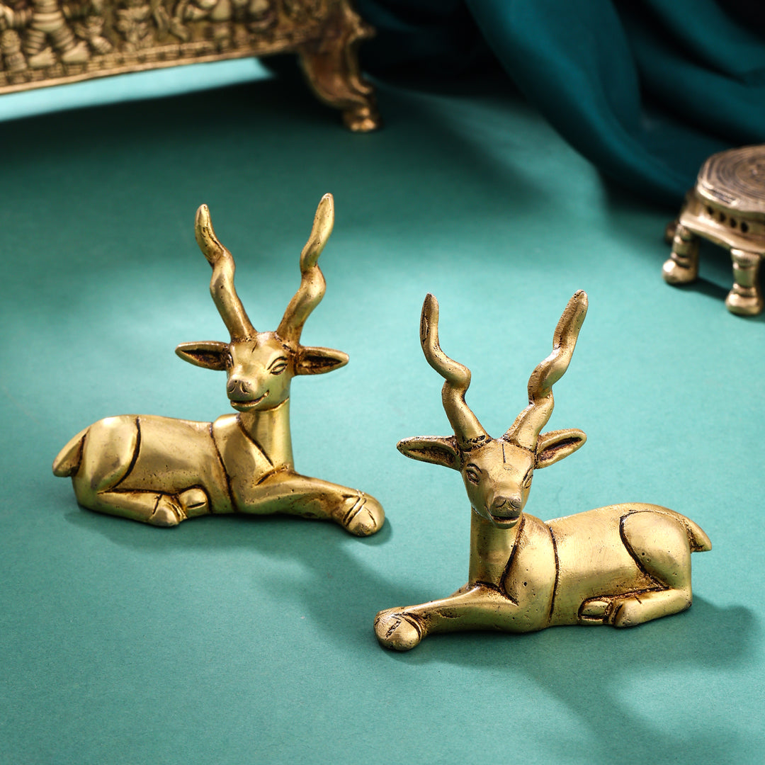 Brass Deer set (3.5 Inch) Vedansh Craft