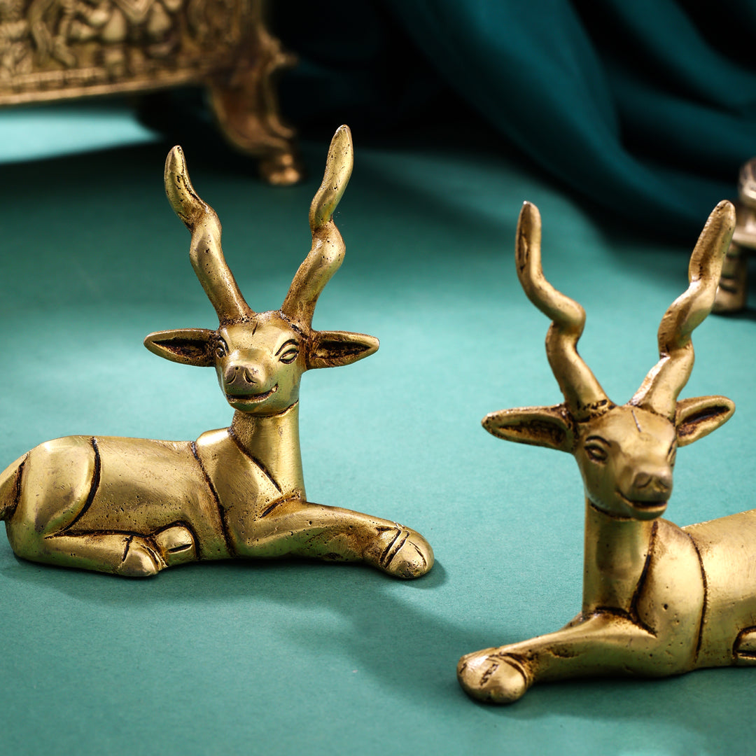 Brass Deer set (3.5 Inch) Vedansh Craft