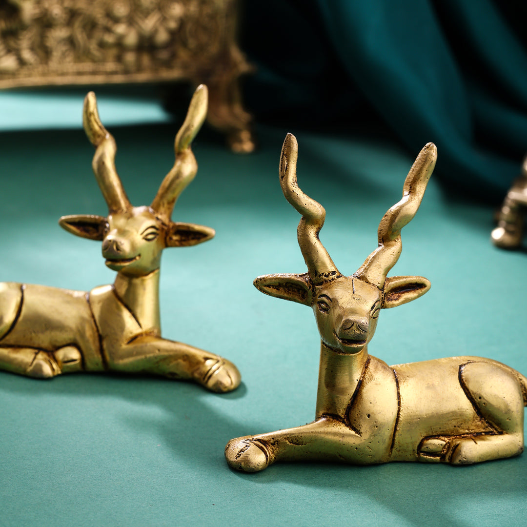 Brass Deer set (3.5 Inch) Vedansh Craft