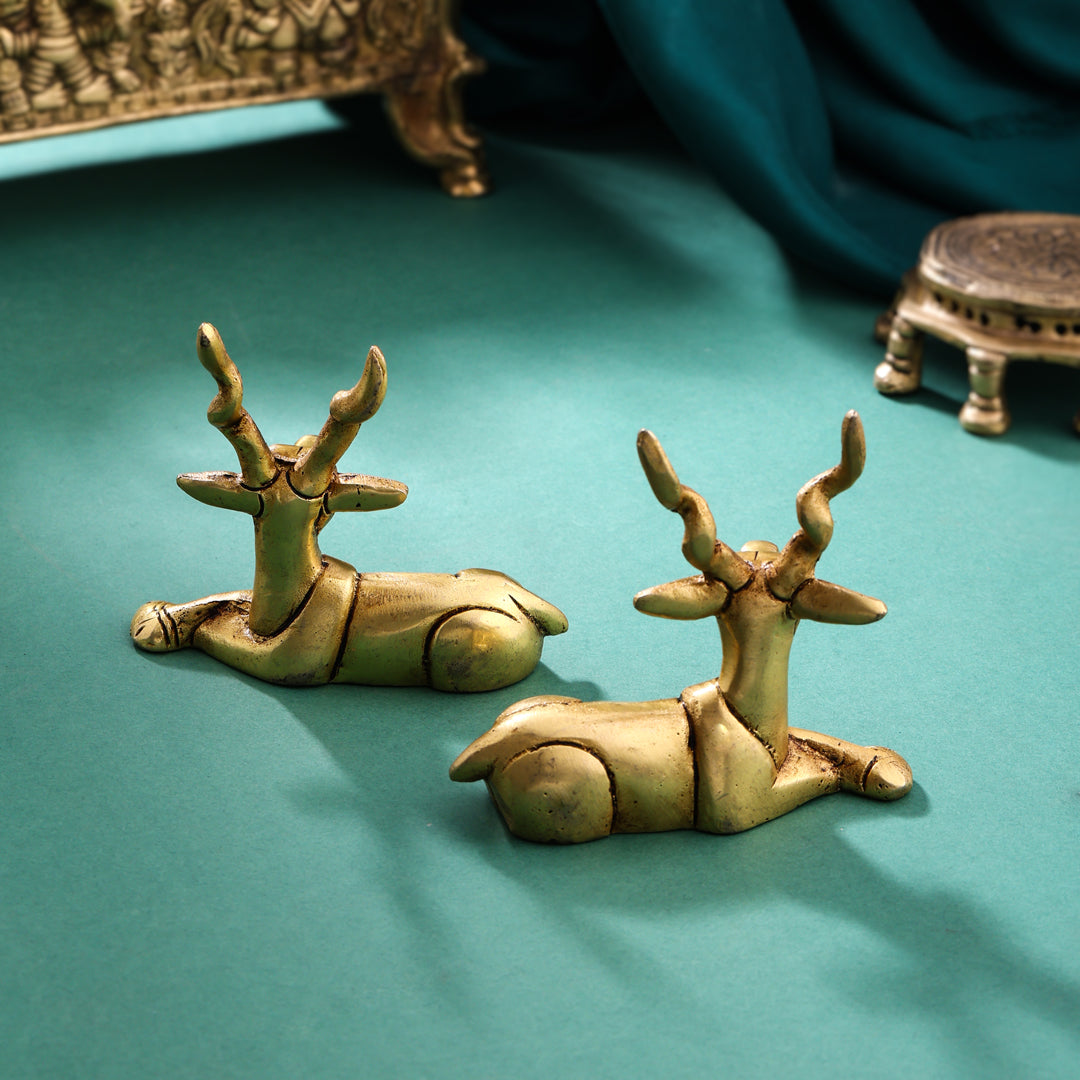 Brass Deer set (3.5 Inch) Vedansh Craft