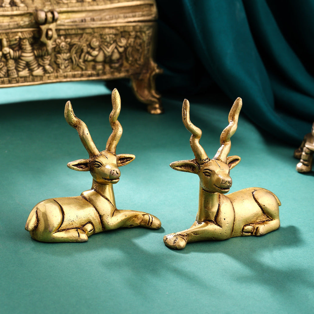 Brass Deer set (3.5 Inch) Vedansh Craft