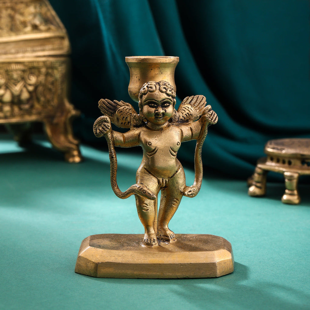 Brass Angel Candle Stand (4.2 Inch) Vedansh Craft