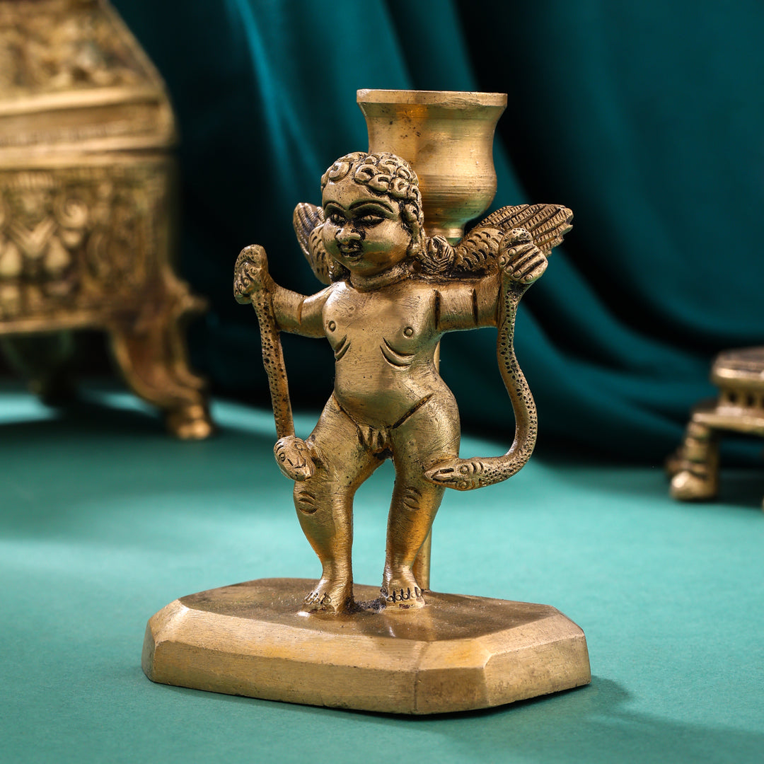 Brass Angel Candle Stand (4.2 Inch) Vedansh Craft