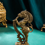 Brass Standing Yali/kirtimukha Statue (5 Inch) Vedansh Craft