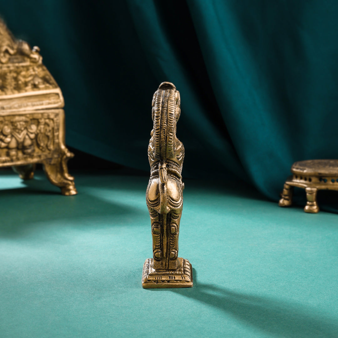 Brass Standing Yali/kirtimukha Statue (5 Inch) Vedansh Craft