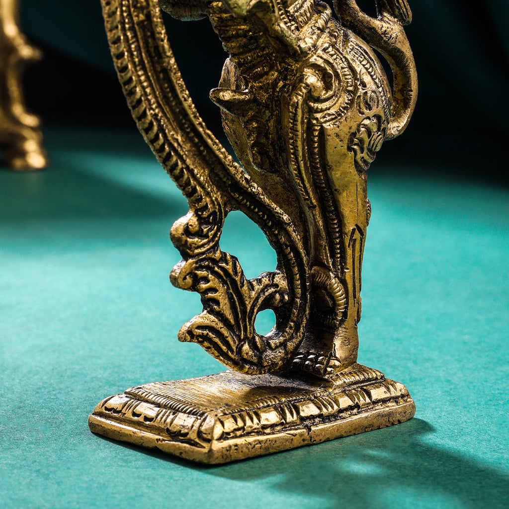 Brass Standing Yali/kirtimukha Statue (5 Inch) Vedansh Craft