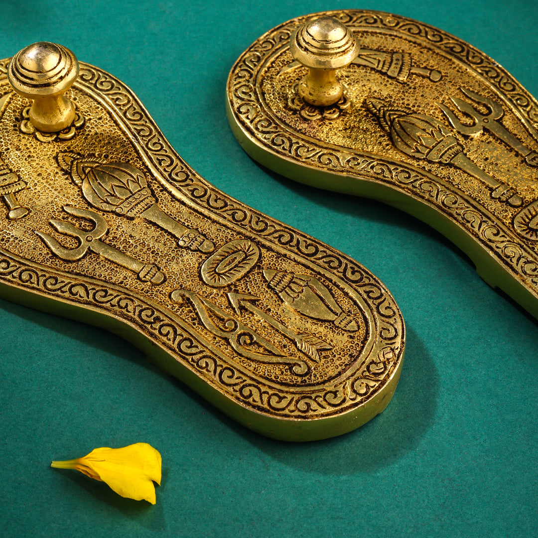 Brass Charan Paduka Set (6.5 Inch) Vedansh Craft
