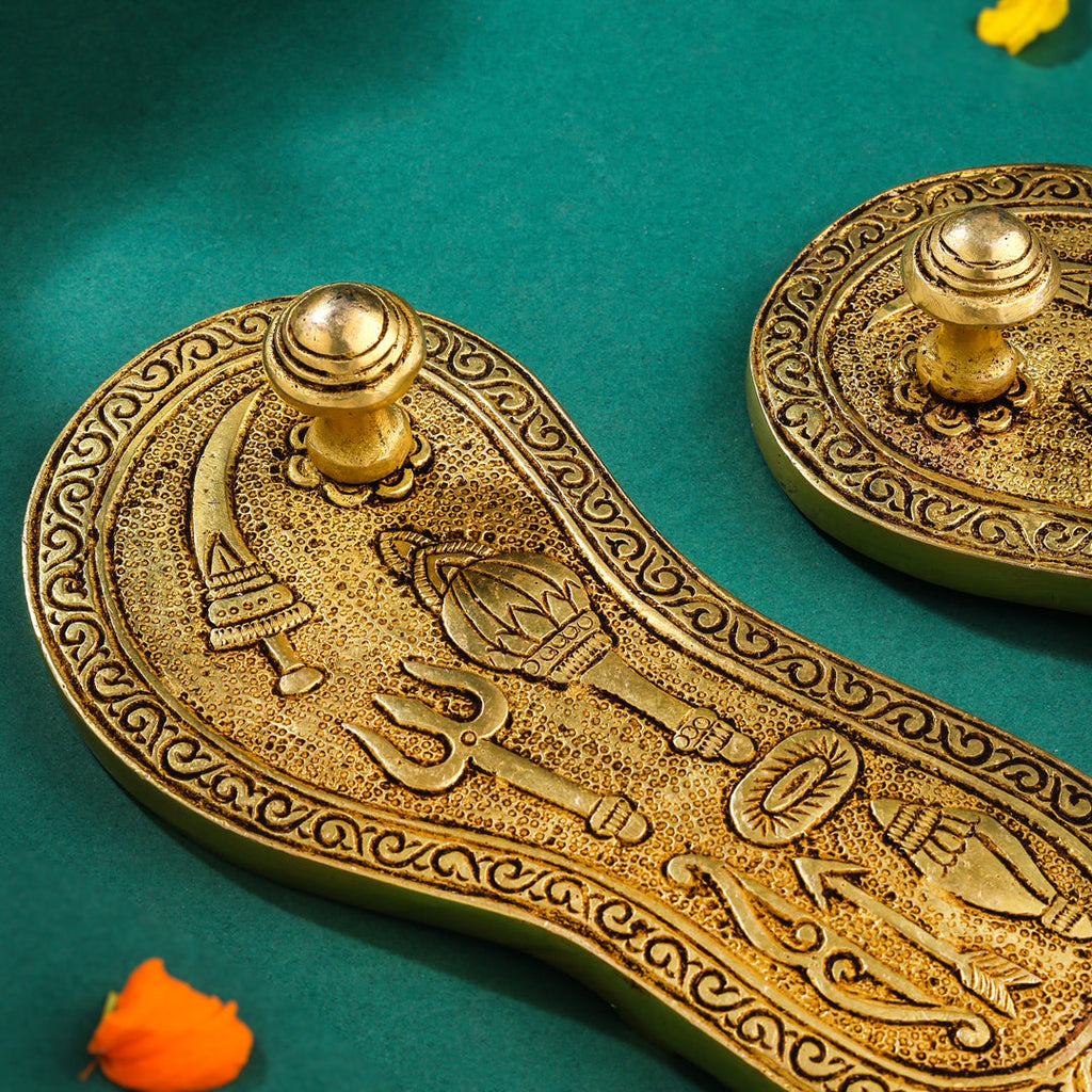 Brass Charan Paduka Set (6.5 Inch) Vedansh Craft