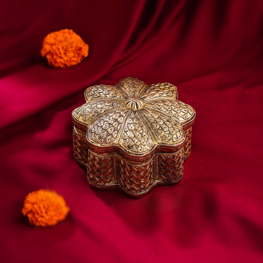 Brass Jewellery Box (3.5 Inch) Vedansh Craft