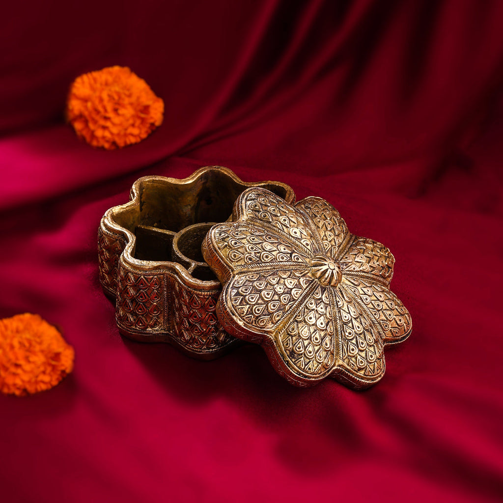 Brass Jewellery Box (3.5 Inch) Vedansh Craft