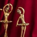 Graceful Brass Dancing Ballerinas – Set of 5 Elegant Figurines (4.2-Inch) Vedansh Craft