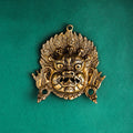 Brass Tibetan Buddhist Deity Mahakala Wall Hanging (6.5 Inch) Vedansh Craft