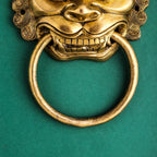 Brass Yali/kirtimukha Face Door Knocker (9.5 Inch) Vedansh Craft