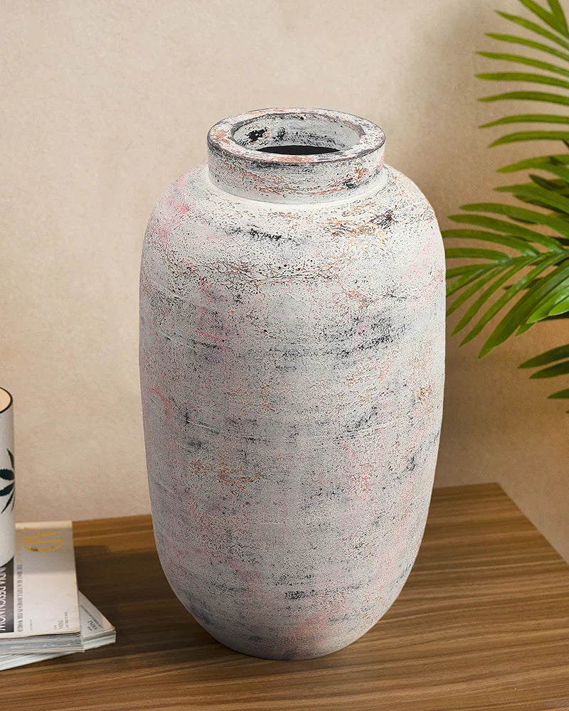 Hand-Sculpted Terracotta Vase for Artistic Interiors