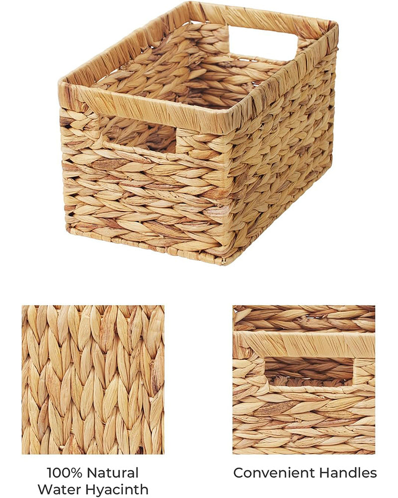 Water Hyacinth Baskets for Organizing Clothes and Shelf Storage