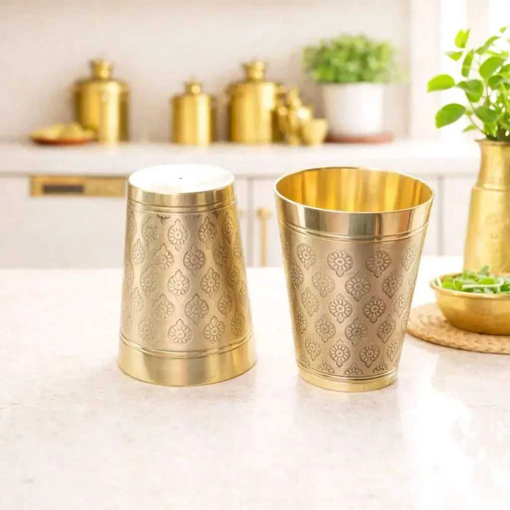 Brass Handcrafted Glass Pair Vedansh Craft
