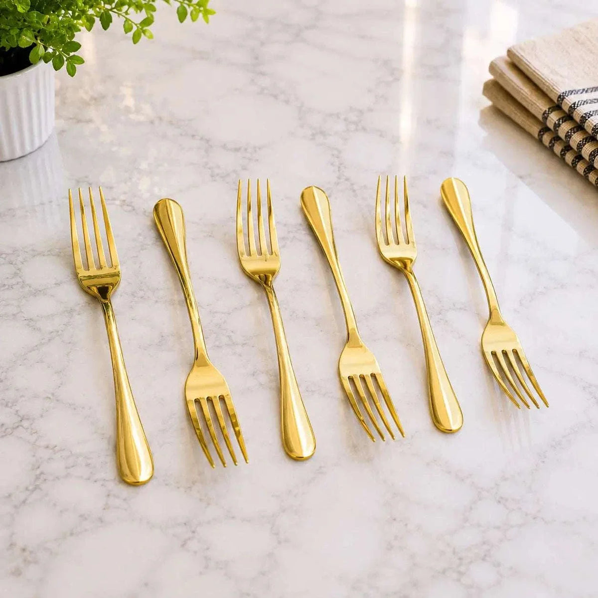 Brass Spoon Set (Pack Of 6) Vedansh Craft