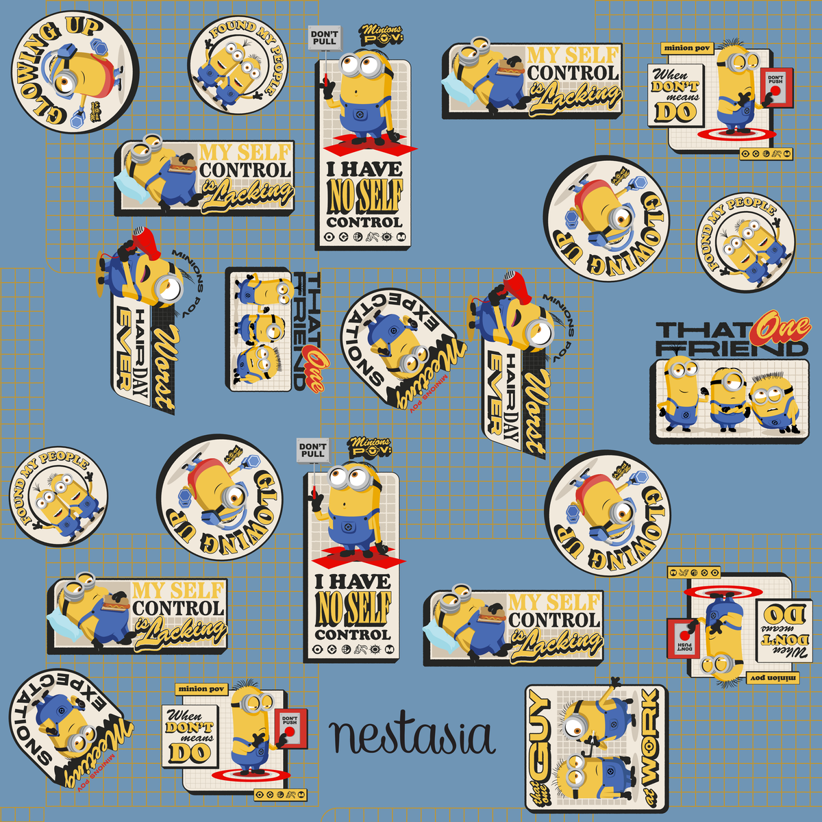 Minions That One Friend PickSip 40 Bottle Blue Nestasia