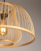 Rustic Bamboo Hanging Lamp for Home Decor