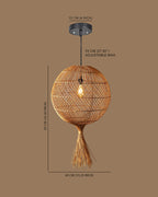 Handmade Rattan Pendant Lamp for Home and Balcony