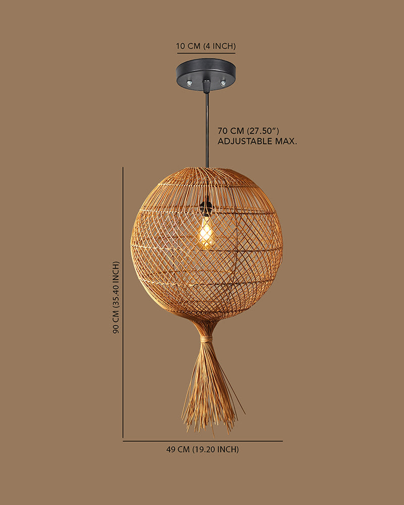Handmade Rattan Pendant Lamp for Home and Balcony