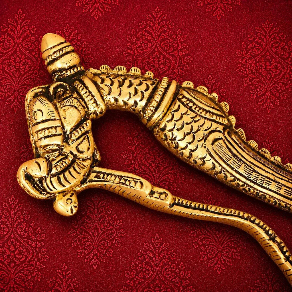 Brass Handcrafted Katar with Velvet Gift Box – Premium Indian Decor (9.5 Inch) Vedansh Craft