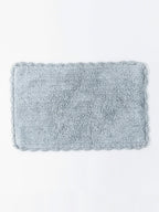 Handloom Cotton Rectangular Bath Mat For Bathroom