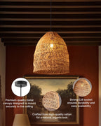 Rattan Ceiling Light for Dining Room and Lounge