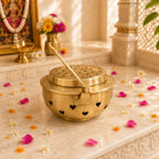 Brass Dhoop Dani & Incense Holder (5.5 Inch) Vedansh Craft