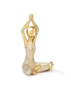 Yoga Cat Figurine in Polypropylene for Living Room Decoration