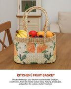 Natural Seagrass Picnic & Tiffin Basket for Beach, Park & Food Carry