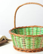 Handmade Wicker Fruit Basket in Pyala Shape for Gifting and Kitchen Storage