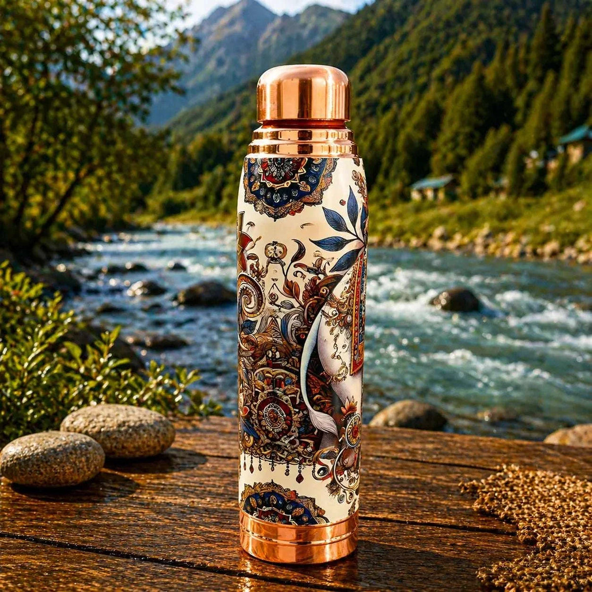 Copper Water Bottle (11.5 Inch) Vedansh Craft