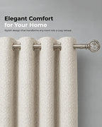 Designer Polyester Eyelet Door Curtain (Cream, 7 ft)