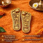 Brass Charan Paduka Set (3 Inch) Vedansh Craft