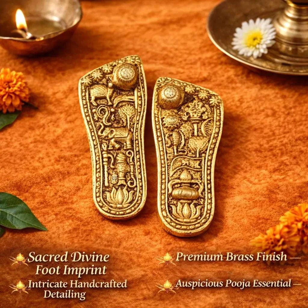 Brass Charan Paduka Set (3 Inch) Vedansh Craft