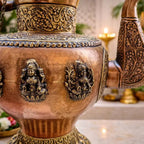 Copper Traditional Ashtalakshmi Kettle Pot (14.5 Inch) Vedansh Craft