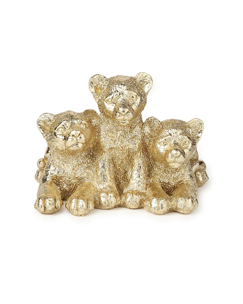 Lion Cub Figurine in Polypropylene for Living Room Display and Gifting