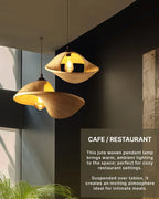 Handmade Bamboo Ceiling Lamp for Home Decor and Hall