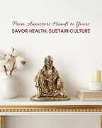 Elegant Sai Baba Idol Brass Figurine for Pooja Needs and Altars