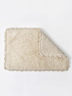 Handloom Cotton Rectangular Bath Mat For Living Space