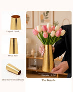 Durable Metal Flower Vase for Bedroom Balcony Office and Tabletop Display