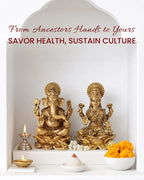 Pure Brass Laxmi Ganesh Idol Set Traditional Brass Pooja Idol
