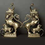Brass Yali/kirtimukha Nandi Table Stand Set (16 Inch) Vedansh Craft