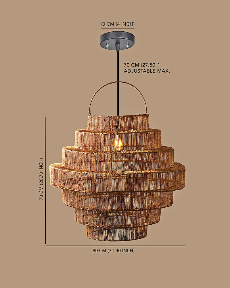 Minimalist Raffia Ceiling Lamp for Bedroom and Living Room